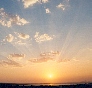 Sonnenuntergang vom Dach der Mary Sol